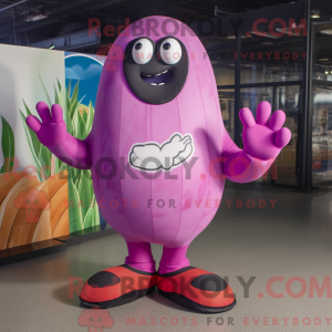 Pink Aubergine maskot...