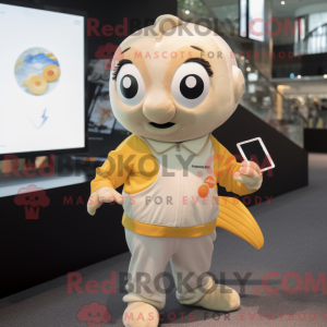 Beige guldfisk maskot...