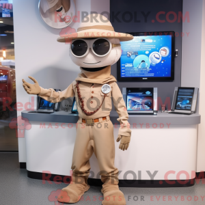 Tan Gyro maskot kostume...