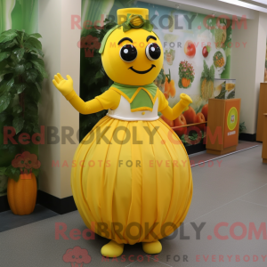 Geel Tomaat mascottekostuum...