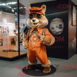 Rust Flying Squirrel mascot...