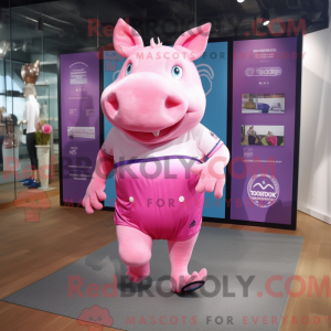 Pink Rhinoceros mascot...