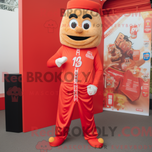 Red Pad Thai maskot kostume...