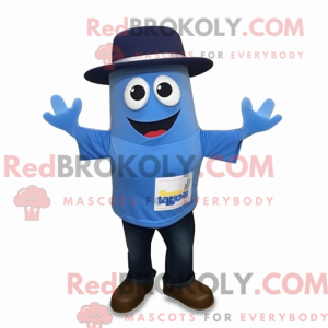 Blå Moussaka maskot kostume...