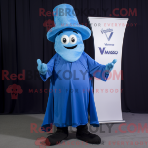 Personaggio mascotte blu...