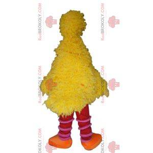 Mascote gigante do pato amarelo. Fantasia de pato