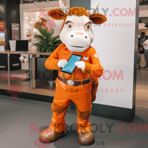 Mascotte de vache Hereford...