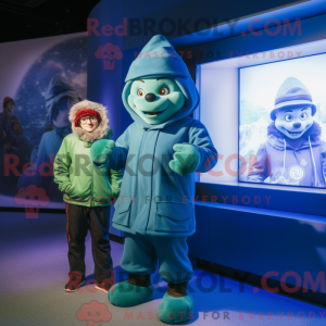 Blue Leprechaun mascot...