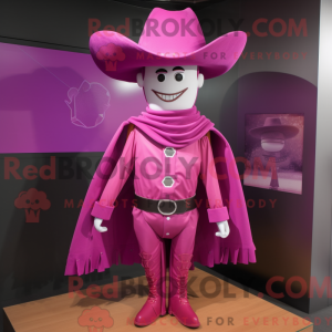 Máscara de cowboy magenta...