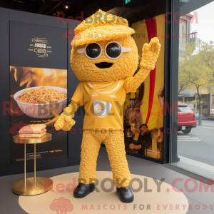 Guld Ramen maskot kostume...