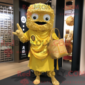 Guld Ramen maskot kostume...