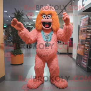 Peach Sasquatch maskot...