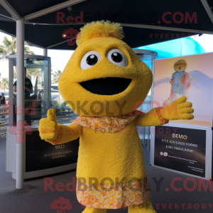 Gul Paella maskot kostume...
