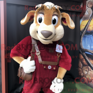 Maroon Ram mascottekostuum...