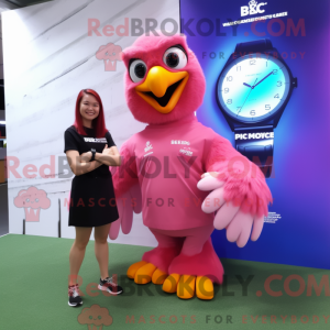 Pink Eagle-maskotdraktfigur...