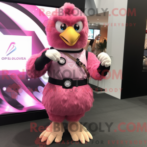 Pink Eagle-maskotdraktfigur...
