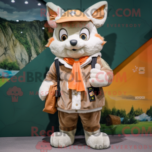 Peach Lynx mascottekostuum...