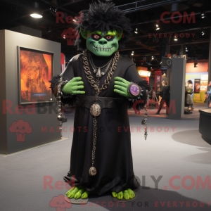 Mascotte de monstre noir de...