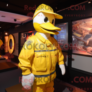 Yellow Geese mascot costume...
