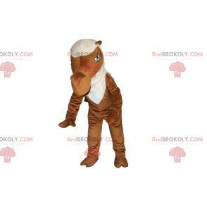 Mascotte bruine kameel met witte manen