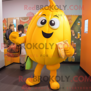 Gele Pompoen mascotte...