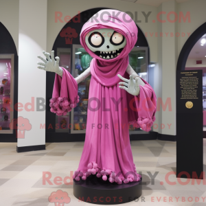 Roze Undead-mascottekostuum...