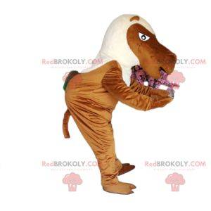 Braunes Kamelmaskottchen mit weißer Mähne