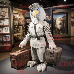 Silver Eagle maskot kostume...
