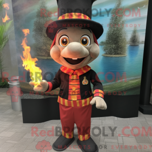 Postava maskota Fire Eater...