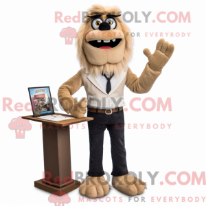 Beige Attorney mascot...
