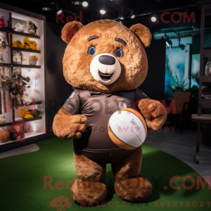 Brun Teddy Bear maskot...