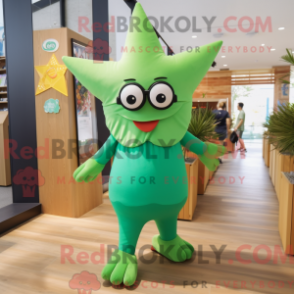 Máscara de rosto grande e elegante com caraterísticas justas e culotes e brilhantes - Mascotes estrela do mar - RedBrokoly.com