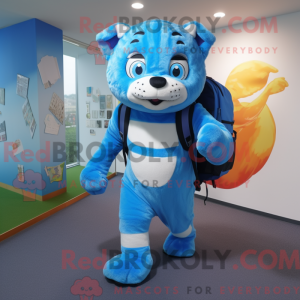 Máscara de tigre azul com...
