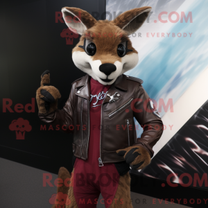 Maroon Kangaroo mascot...
