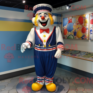 Navy Clown maskot kostume...