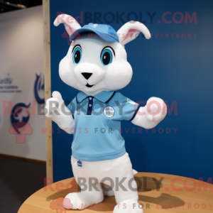 Blå Hermelin maskot kostume...