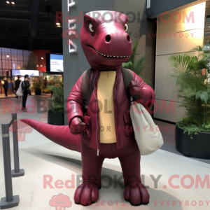 Maroon Diplodocus mascotte...