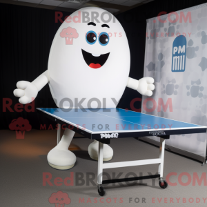 Witte pingpongtafel...