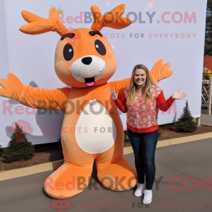 Peach Reindeer mascot...