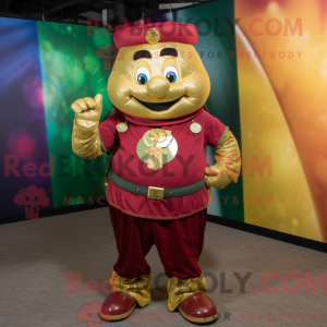 Maroon Pot Of Gold maskot...