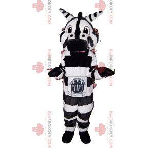 Amazing and funny zebra mascot.