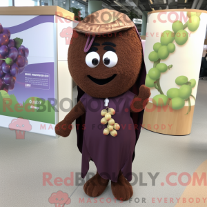 Brown Grape maskot kostyme...