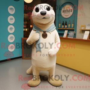Máscara de foca bege figura...
