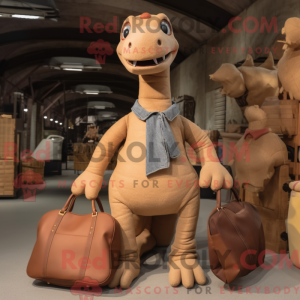 Brun Diplodocus maskotka...