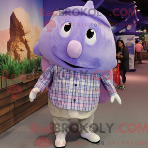 Lavendel Stingray maskot...