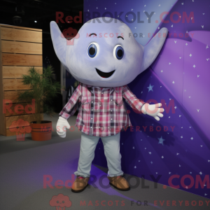 Lavendel Stingray maskot...