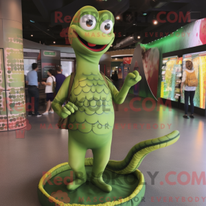 Olive Snake mascot costume...