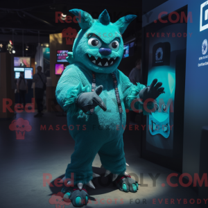 Teal Demon Maskottchen...