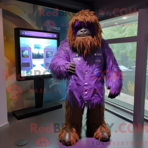 Personaggio mascotte viola...
