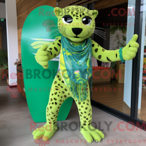Limegrønn Máscara de jaguar...